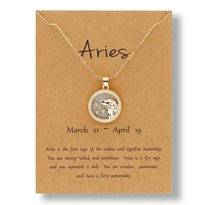 Gold Zodiac Sign Necklace-C.K Jewelry