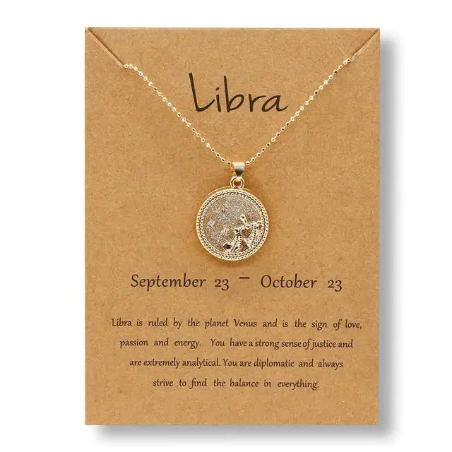 Gold Zodiac Sign Necklace-C.K Jewelry