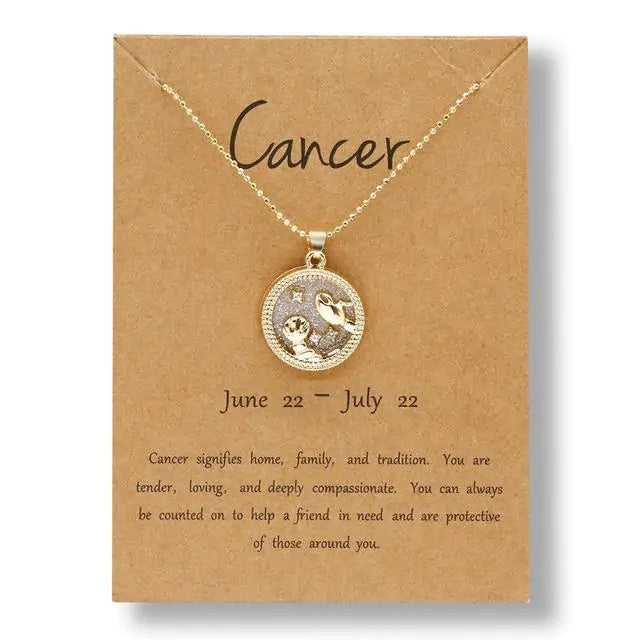 Gold Zodiac Sign Necklace-C.K Jewelry