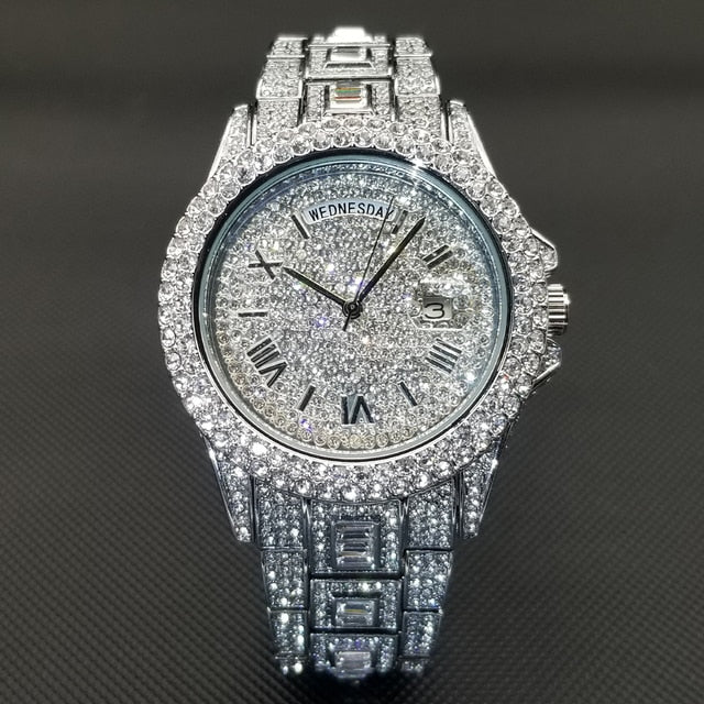 mens luxury crystal watches